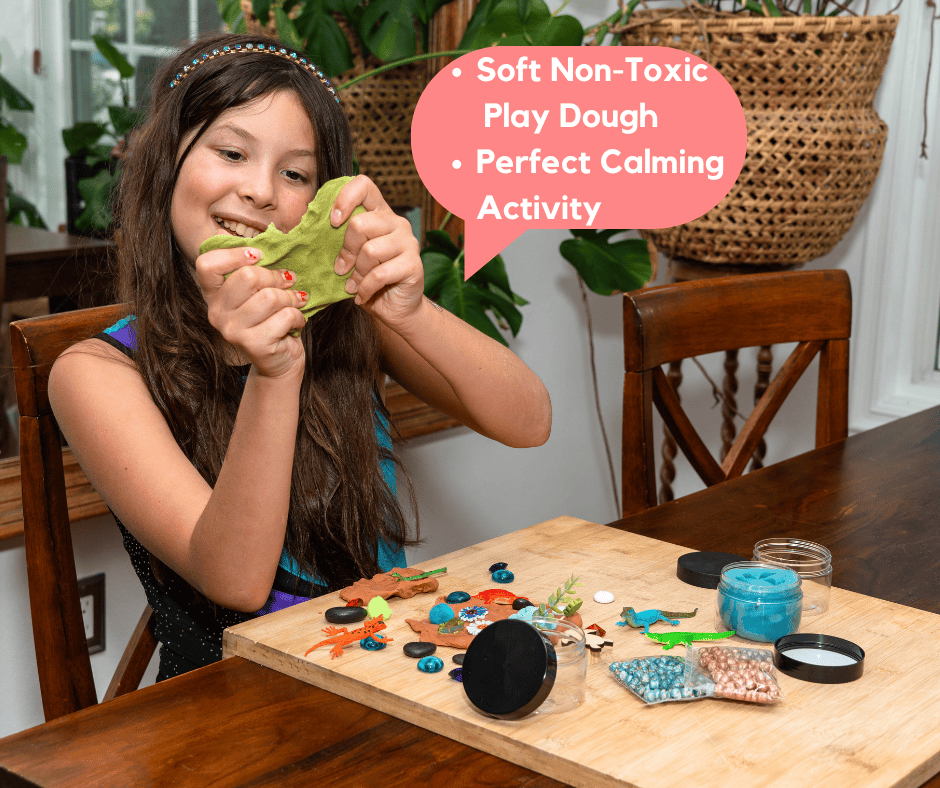 reptile play dough kit, reptile sensory kit, reptile playdough kit, play doh kit, play doh set, playdough set, snake toys, reptile toys, sensory kit