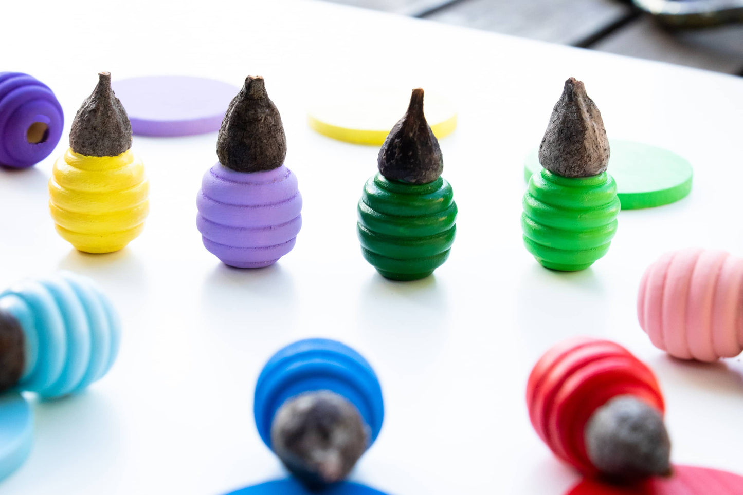 Rainbow Honeycomb Beads