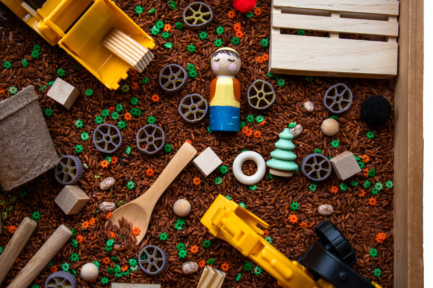 Construction Fun Sensory Bin