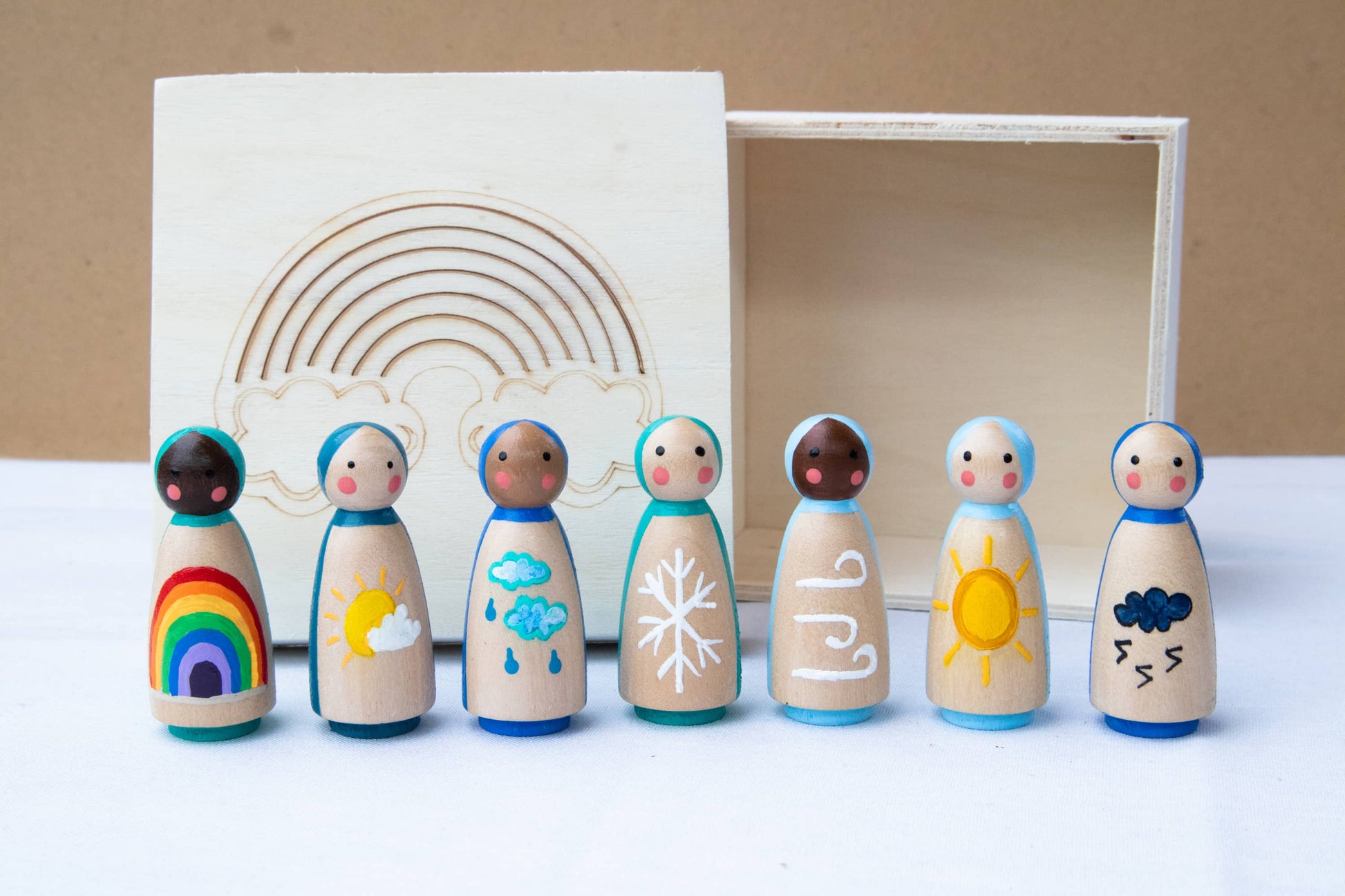 Weather Wooden Peg Dolls – Open Ended Toys